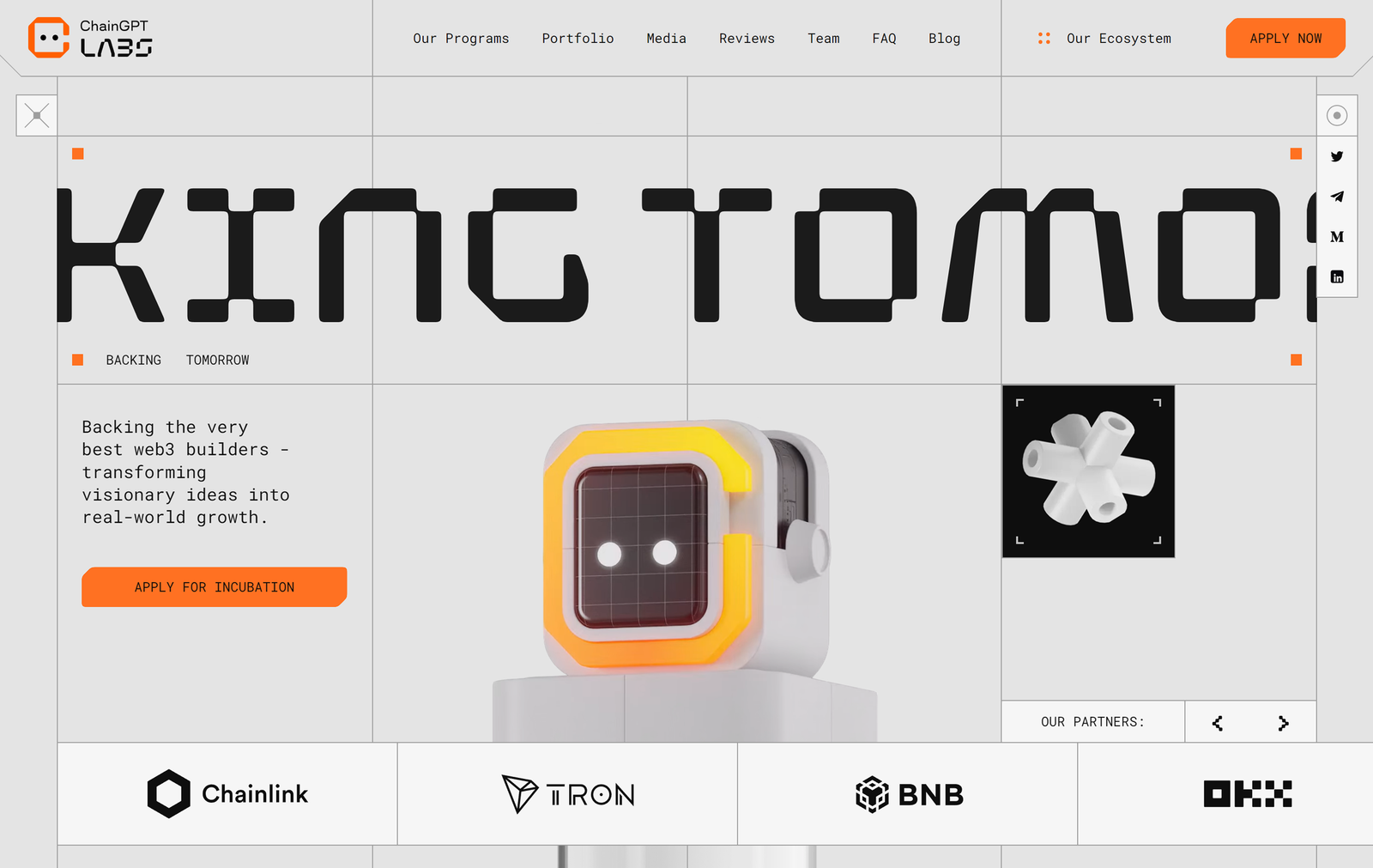 Ví dụ về trang chủ thiết kế web 3D và tương tác